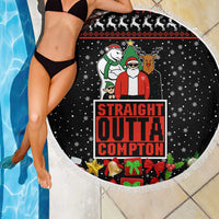 Christmas Straight Outta Gangsta Claus Beach Blanket Xmas Holiday Patterns - Wonder Print Shop