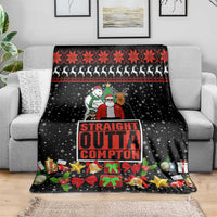 Christmas Straight Outta Gangsta Claus Blanket Xmas Holiday Patterns - Wonder Print Shop