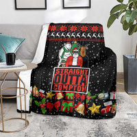 Christmas Straight Outta Gangsta Claus Blanket Xmas Holiday Patterns - Wonder Print Shop