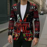 Christmas Straight Outta Gangsta Claus Blazer Xmas Holiday Patterns - Wonder Print Shop