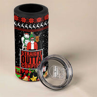 Christmas Straight Outta Gangsta Claus 4 in 1 Can Cooler Tumbler Xmas Holiday Patterns - Wonder Print Shop