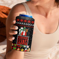 Christmas Straight Outta Gangsta Claus 4 in 1 Can Cooler Tumbler Xmas Holiday Patterns - Wonder Print Shop