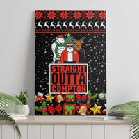Christmas Straight Outta Gangsta Claus Canvas Wall Art Xmas Holiday Patterns - Wonder Print Shop