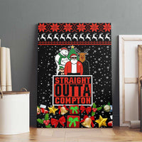 Christmas Straight Outta Gangsta Claus Canvas Wall Art Xmas Holiday Patterns - Wonder Print Shop
