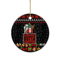 Christmas Straight Outta Gangsta Claus Ceramic Ornament Xmas Holiday Patterns - Wonder Print Shop