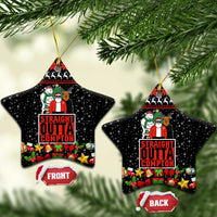 Christmas Straight Outta Gangsta Claus Ceramic Ornament Xmas Holiday Patterns - Wonder Print Shop