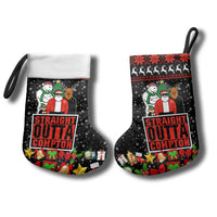 Christmas Straight Outta Gangsta Claus Christmas Stocking Xmas Holiday Patterns - Wonder Print Shop