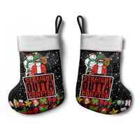 Christmas Straight Outta Gangsta Claus Christmas Stocking Xmas Holiday Patterns - Wonder Print Shop