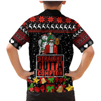 Christmas Straight Outta Gangsta Claus Family Matching Mermaid Dress and Hawaiian Shirt Xmas Holiday Patterns - Wonder Print Shop