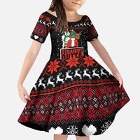Christmas Straight Outta Gangsta Claus Family Matching Off Shoulder Maxi Dress and Hawaiian Shirt Xmas Holiday Patterns - Wonder Print Shop