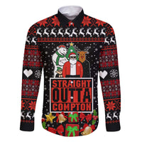 Christmas Straight Outta Gangsta Claus Family Matching Tank Maxi Dress and Hawaiian Shirt Xmas Holiday Patterns - Wonder Print Shop