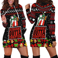 Christmas Straight Outta Gangsta Claus Hoodie Dress Xmas Holiday Patterns - Wonder Print Shop