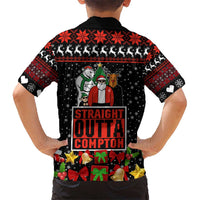 Christmas Straight Outta Gangsta Claus Kid Hawaiian Shirt Xmas Holiday Patterns - Wonder Print Shop
