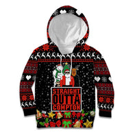 Christmas Straight Outta Gangsta Claus Kid Hoodie Xmas Holiday Patterns - Wonder Print Shop