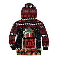 Christmas Straight Outta Gangsta Claus Kid Hoodie Xmas Holiday Patterns - Wonder Print Shop