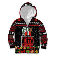 Christmas Straight Outta Gangsta Claus Kid Hoodie Xmas Holiday Patterns - Wonder Print Shop