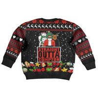 Christmas Straight Outta Gangsta Claus Kid Ugly Christmas Sweater Xmas Holiday Patterns - Wonder Print Shop