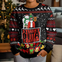 Christmas Straight Outta Gangsta Claus Kid Ugly Christmas Sweater Xmas Holiday Patterns - Wonder Print Shop