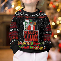 Christmas Straight Outta Gangsta Claus Kid Ugly Christmas Sweater Xmas Holiday Patterns - Wonder Print Shop