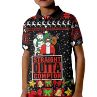 Christmas Straight Outta Gangsta Claus Kid Polo Shirt Xmas Holiday Patterns - Wonder Print Shop
