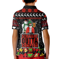 Christmas Straight Outta Gangsta Claus Kid Polo Shirt Xmas Holiday Patterns - Wonder Print Shop