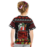 Christmas Straight Outta Gangsta Claus Kid T Shirt Xmas Holiday Patterns - Wonder Print Shop