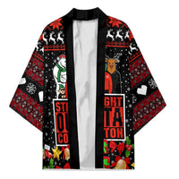 Christmas Straight Outta Gangsta Claus Kimono Xmas Holiday Patterns - Wonder Print Shop