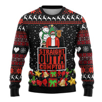 Christmas Straight Outta Gangsta Claus Ugly Christmas Sweater Xmas Holiday Patterns - Wonder Print Shop
