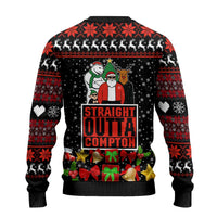 Christmas Straight Outta Gangsta Claus Ugly Christmas Sweater Xmas Holiday Patterns - Wonder Print Shop