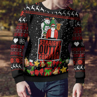 Christmas Straight Outta Gangsta Claus Ugly Christmas Sweater Xmas Holiday Patterns - Wonder Print Shop