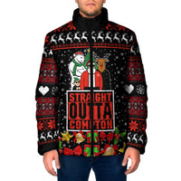Christmas Straight Outta Gangsta Claus Padded Jacket Xmas Holiday Patterns - Wonder Print Shop
