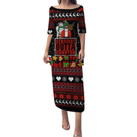 Christmas Straight Outta Gangsta Claus Puletasi Xmas Holiday Patterns - Wonder Print Shop