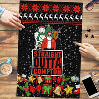 Christmas Straight Outta Gangsta Claus Puzzle Xmas Holiday Patterns - Wonder Print Shop