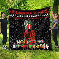 Christmas Straight Outta Gangsta Claus Quilt Xmas Holiday Patterns - Wonder Print Shop