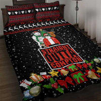 Christmas Straight Outta Gangsta Claus Quilt Bed Set Xmas Holiday Patterns - Wonder Print Shop
