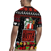 Christmas Straight Outta Gangsta Claus Rugby Jersey Xmas Holiday Patterns - Wonder Print Shop