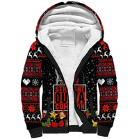 Christmas Straight Outta Gangsta Claus Sherpa Hoodie Xmas Holiday Patterns - Wonder Print Shop