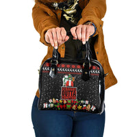 Christmas Straight Outta Gangsta Claus Shoulder Handbag Xmas Holiday Patterns - Wonder Print Shop
