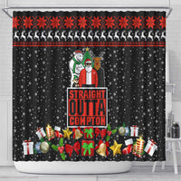 Christmas Straight Outta Gangsta Claus Shower Curtain Xmas Holiday Patterns - Wonder Print Shop