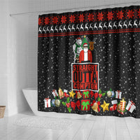 Christmas Straight Outta Gangsta Claus Shower Curtain Xmas Holiday Patterns - Wonder Print Shop
