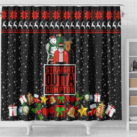 Christmas Straight Outta Gangsta Claus Shower Curtain Xmas Holiday Patterns - Wonder Print Shop