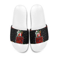 Christmas Straight Outta Gangsta Claus Slide Sandals Xmas Holiday Patterns - Wonder Print Shop