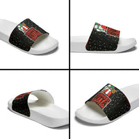 Christmas Straight Outta Gangsta Claus Slide Sandals Xmas Holiday Patterns - Wonder Print Shop