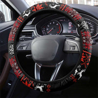 Christmas Straight Outta Gangsta Claus Steering Wheel Cover Xmas Holiday Patterns - Wonder Print Shop