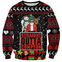 Christmas Straight Outta Gangsta Claus Sweatshirt Xmas Holiday Patterns - Wonder Print Shop