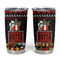 Christmas Straight Outta Gangsta Claus Tumbler Cup Xmas Holiday Patterns - Wonder Print Shop