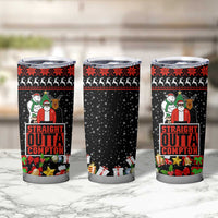 Christmas Straight Outta Gangsta Claus Tumbler Cup Xmas Holiday Patterns - Wonder Print Shop