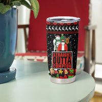Christmas Straight Outta Gangsta Claus Tumbler Cup Xmas Holiday Patterns - Wonder Print Shop