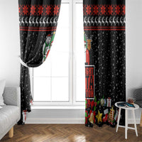 Christmas Straight Outta Gangsta Claus Window Curtain Xmas Holiday Patterns - Wonder Print Shop
