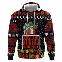 Christmas Straight Outta Gangsta Claus Zip Hoodie Xmas Holiday Patterns - Wonder Print Shop